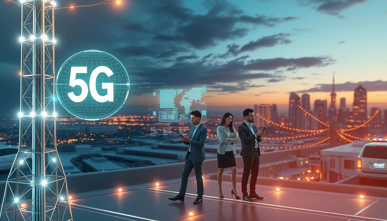 5G寬頻技術示意圖